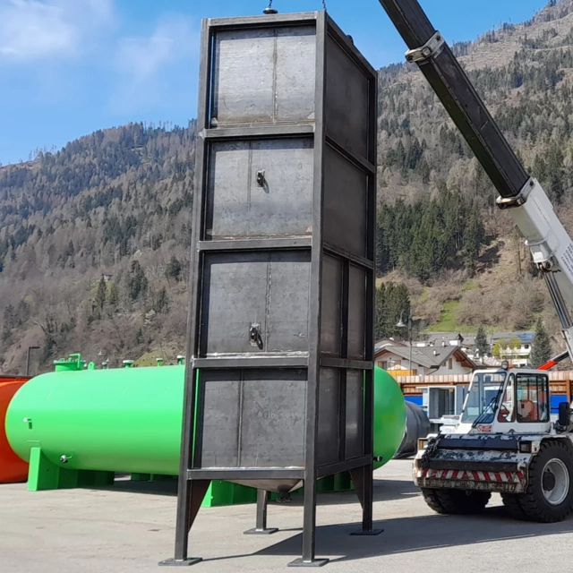 Serbatoio a singola parete (22,5 mc) parallelopipede per contenimento gasolio