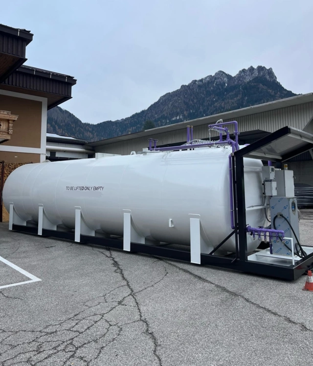 Custom-designed diesel storage skid system